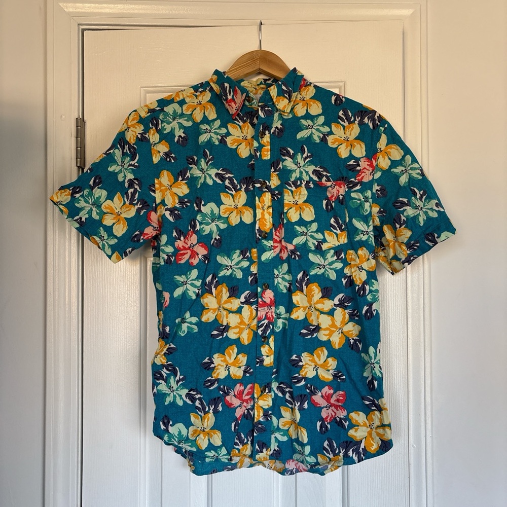 Old Navy Blue Hawaiian Men's Shirt